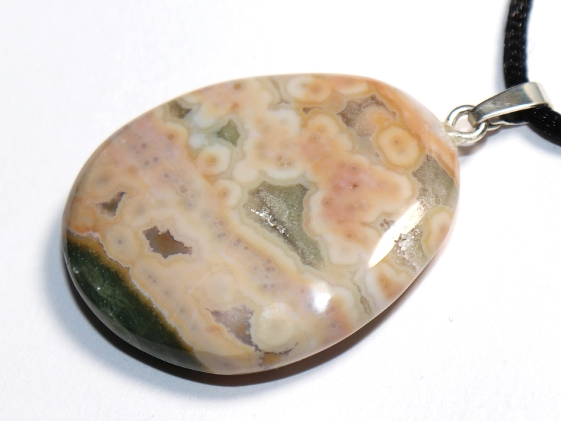 ocean jasper with cord or silver 925