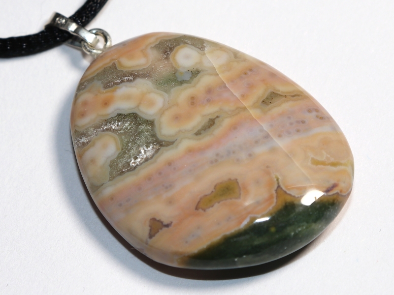 ocean jasper with cord or silver 925