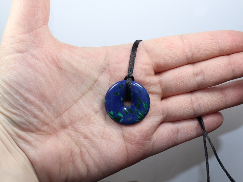 azurite-malachite with cord