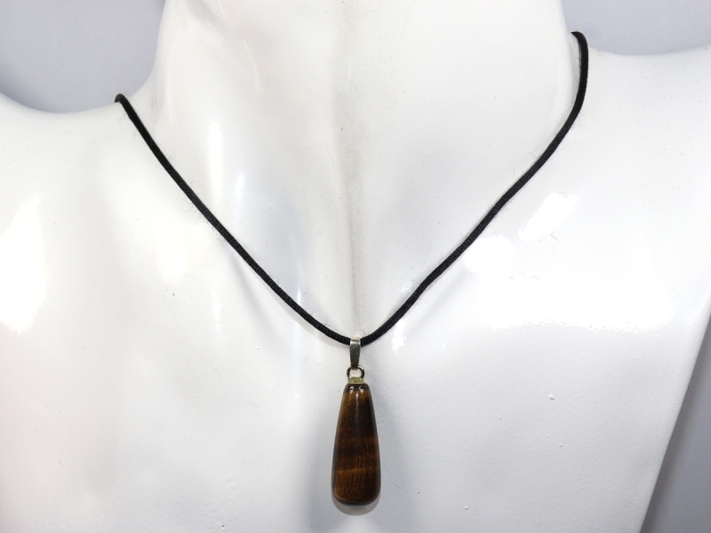 tiger's eye with cord or silver 925