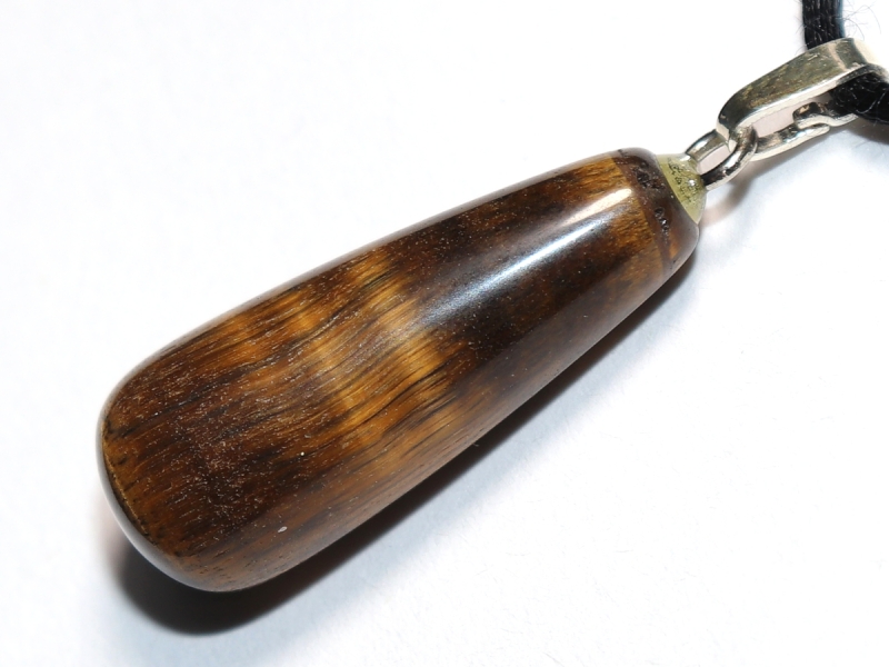 tiger's eye with cord or silver 925