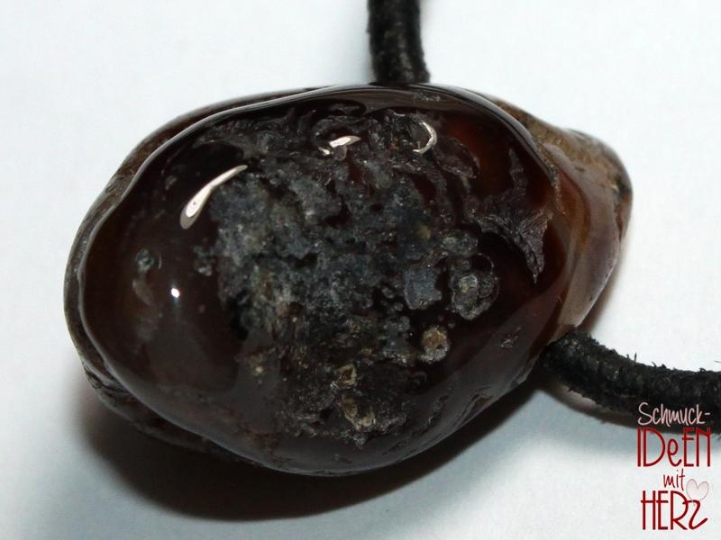 Fire agate on cord