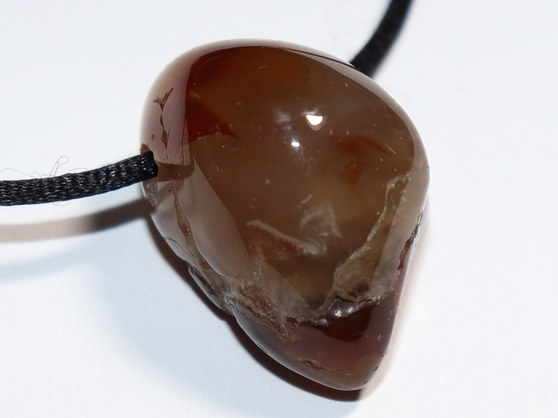 fire agate with cord or silver 925