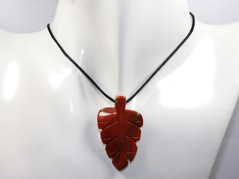 red jasper with cord or silver 925