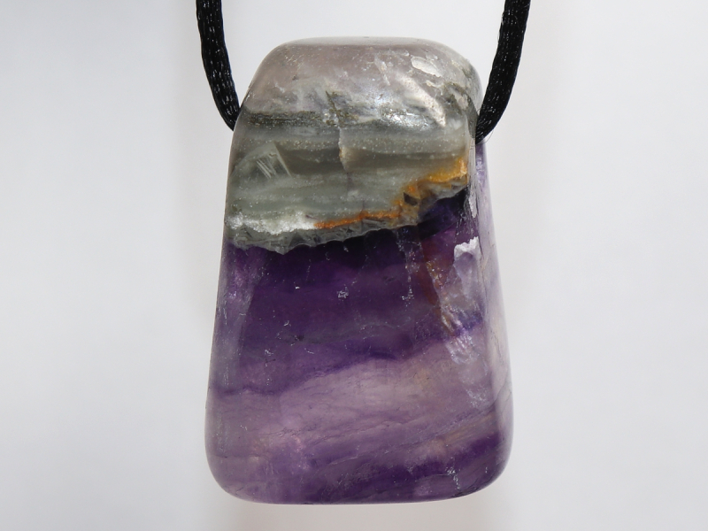 fluorite with cord or silver 925