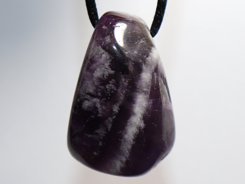 amethyst with cord or silver 925