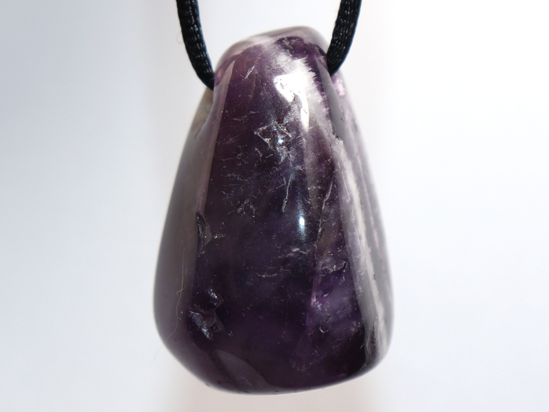 amethyst with cord or silver 925