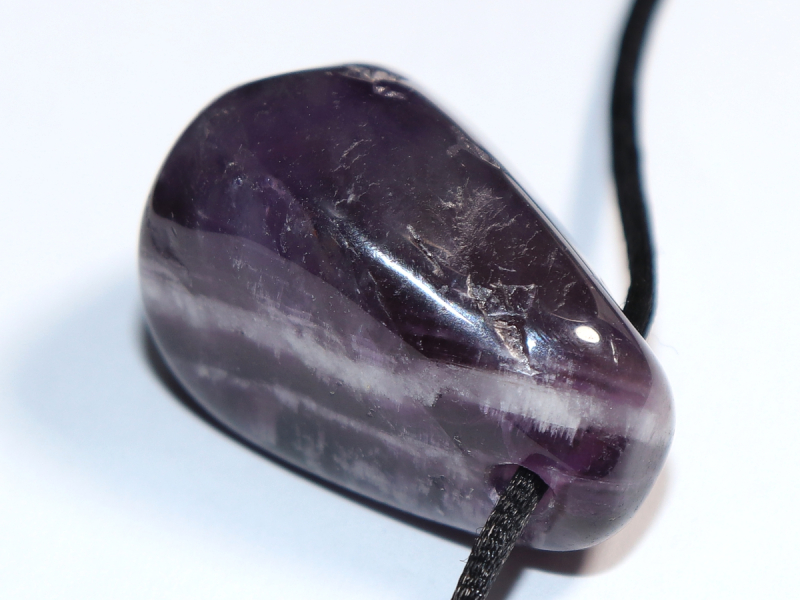 amethyst with cord or silver 925