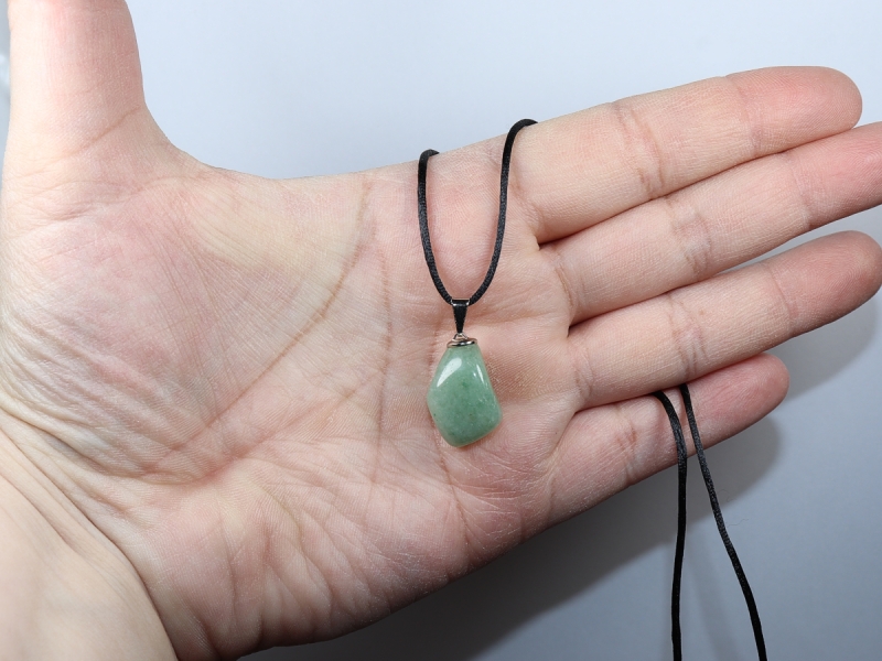 aventurine with cord or silver 925