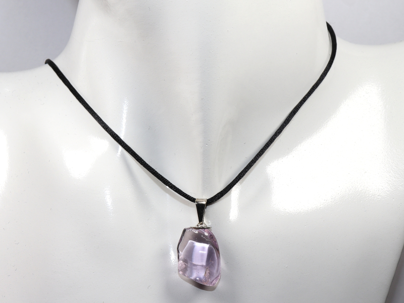 amethyst with cord or silver 925