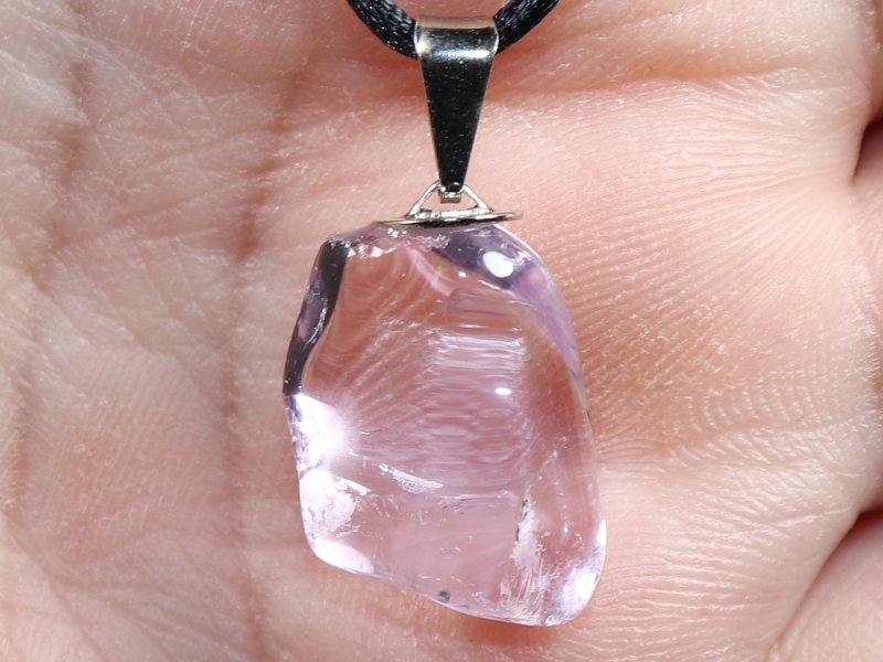 amethyst with cord or silver 925
