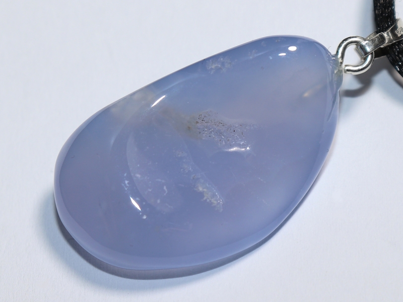chalcedony with cord or silver 925