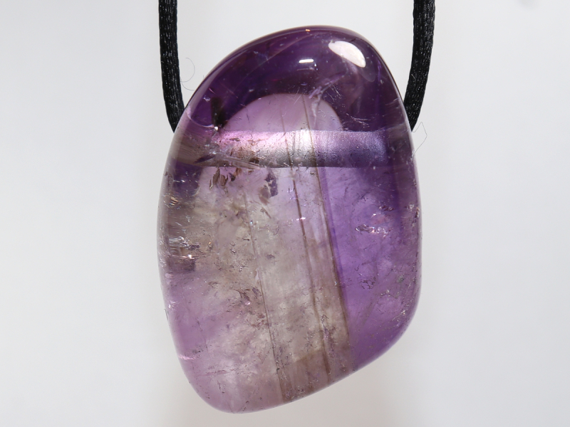 amethyst with cord or silver 925