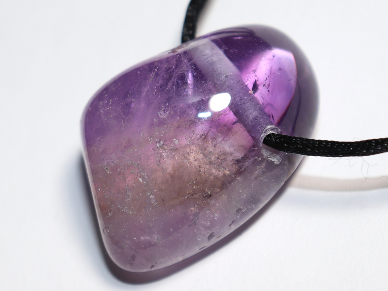 amethyst with cord or silver 925