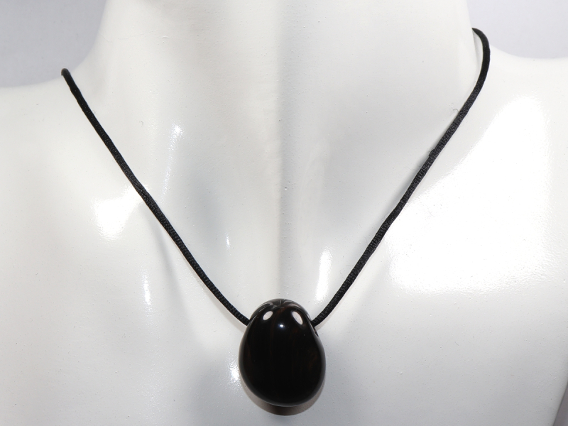 gold obsidian with cord or silver 925