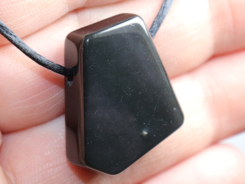 Regenbogenobsidian mit Band oder Silber 925