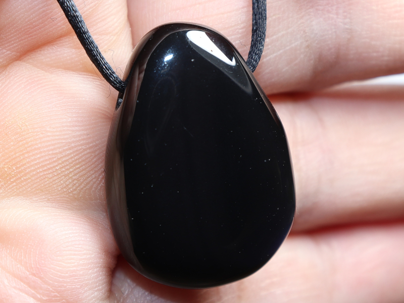 Regenbogenobsidian mit Band oder Silber 925