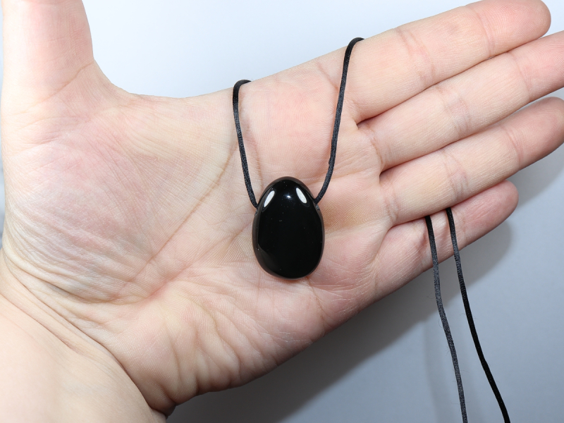 Regenbogenobsidian mit Band oder Silber 925