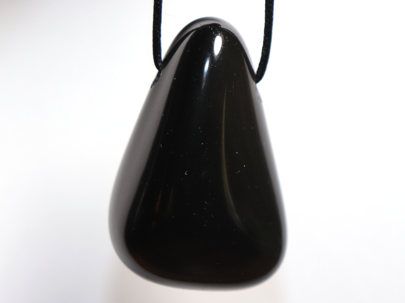 rainbow obsidian with cord or silver 925