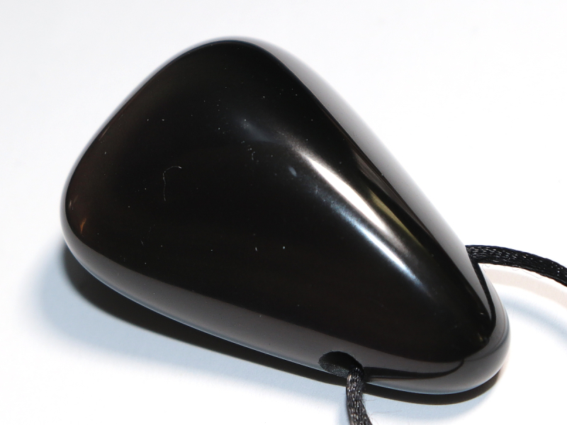 rainbow obsidian with cord or silver 925