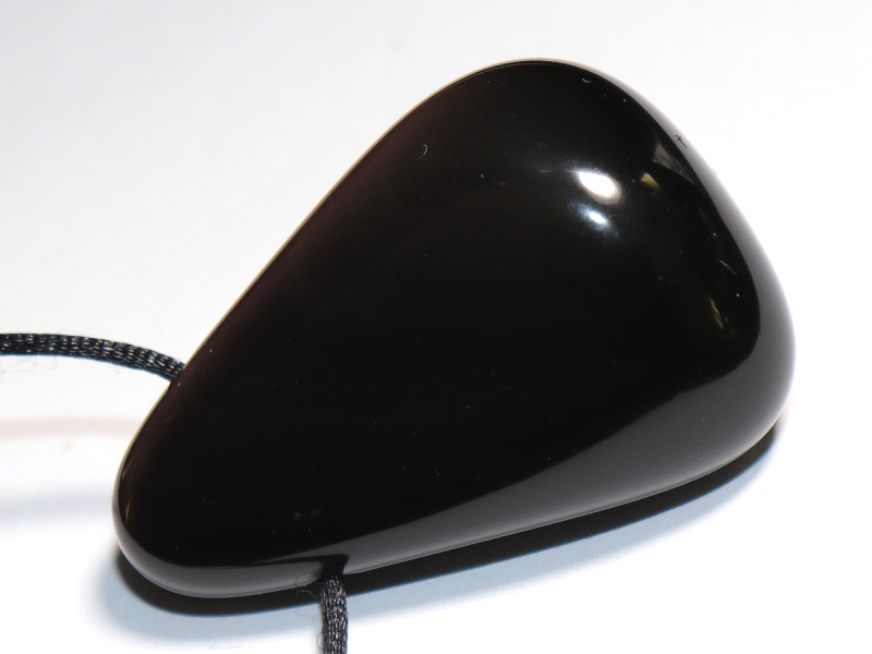 rainbow obsidian with cord or silver 925