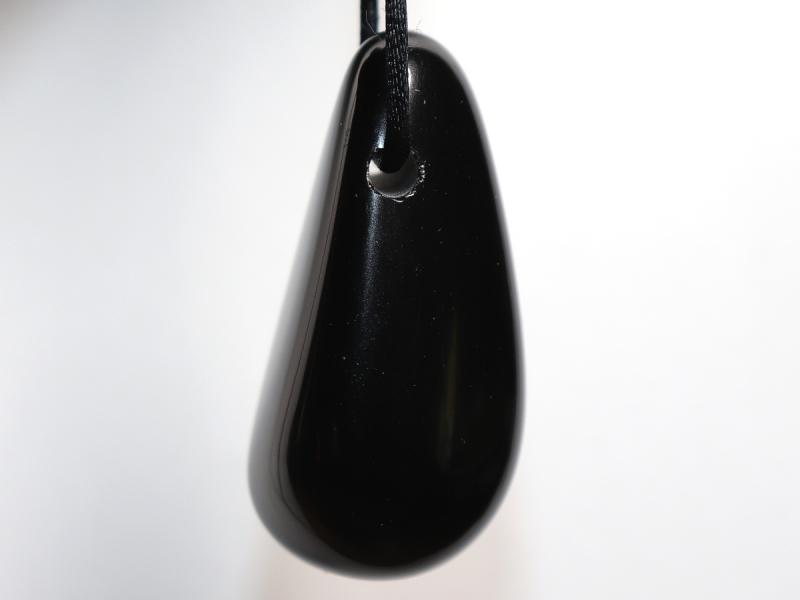 rainbow obsidian with cord or silver 925