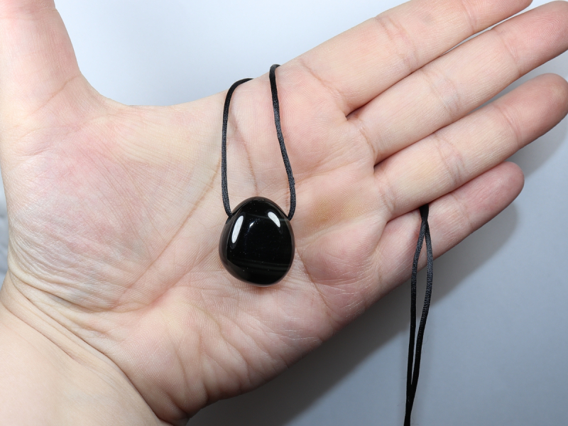 Regenbogenobsidian mit Band oder Silber 925