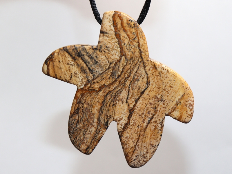picture jasper with cord or silver 925