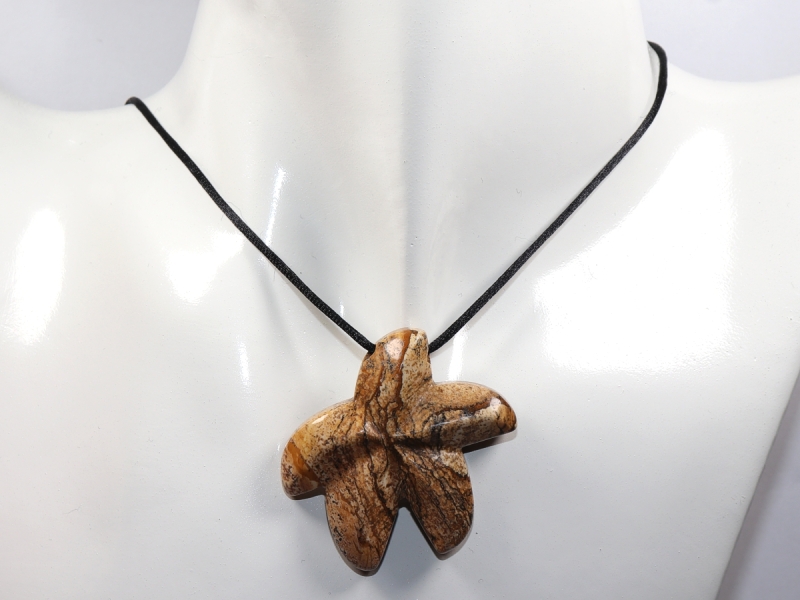 picture jasper with cord or silver 925