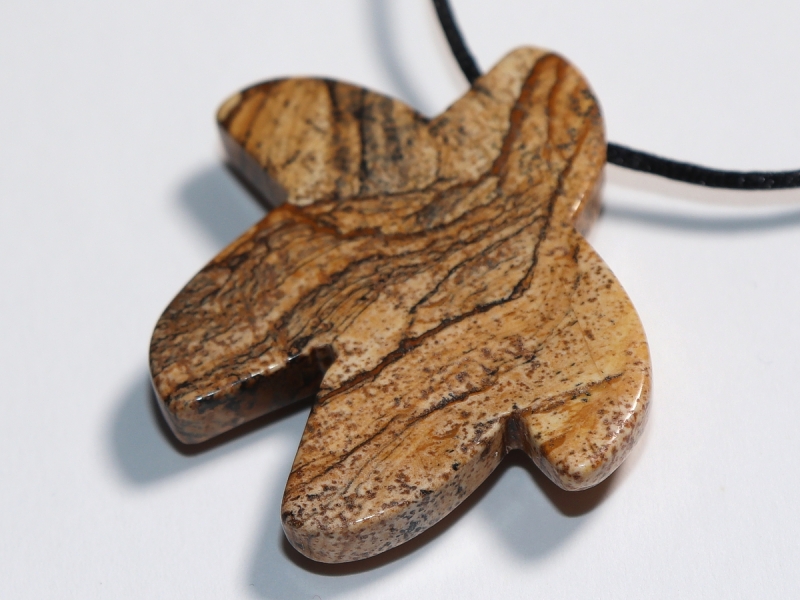 picture jasper with cord or silver 925