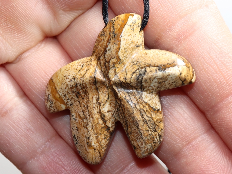 picture jasper with cord or silver 925