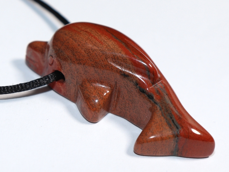 red jasper with cord or silver 925