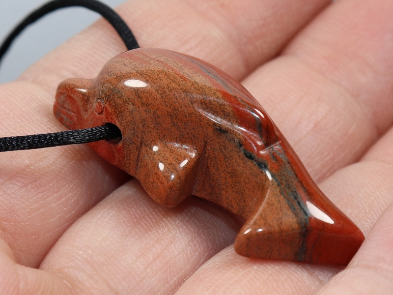 red jasper with cord or silver 925