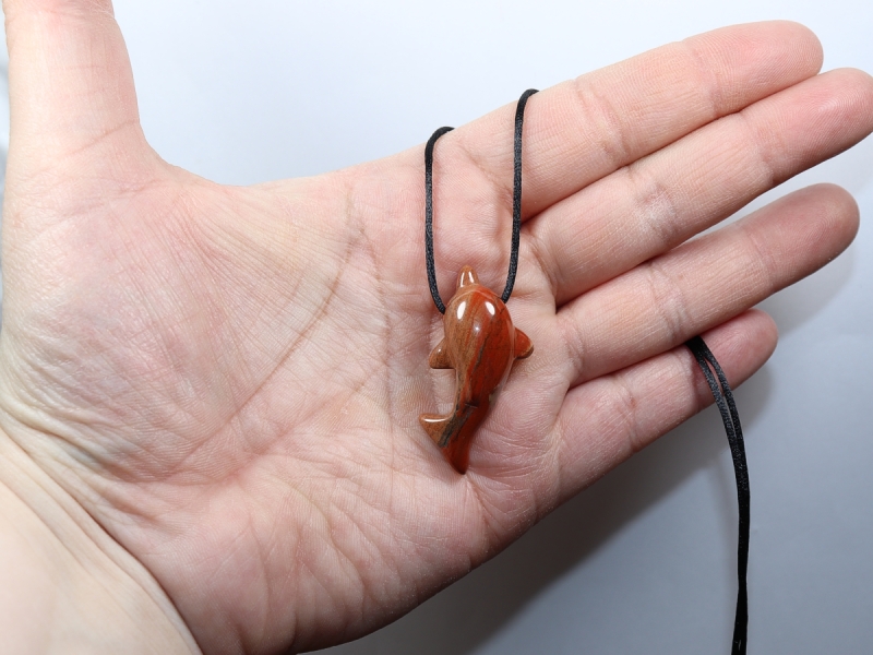 red jasper with cord or silver 925