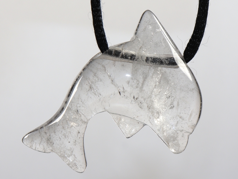 rock crystal with cord or silver 925