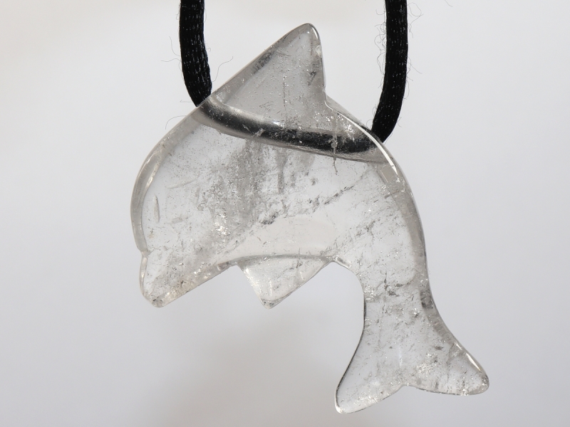 rock crystal with cord or silver 925