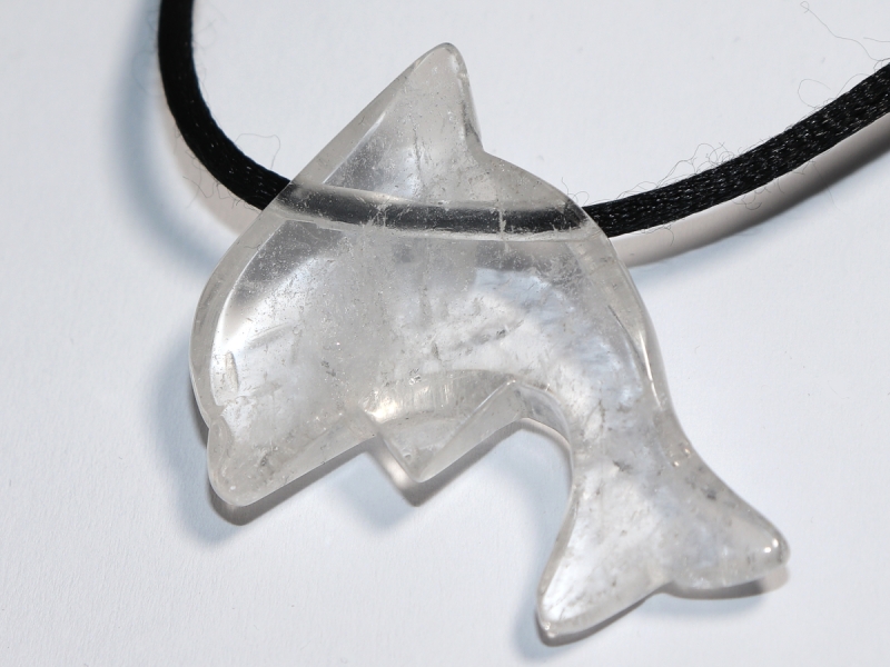 rock crystal with cord or silver 925