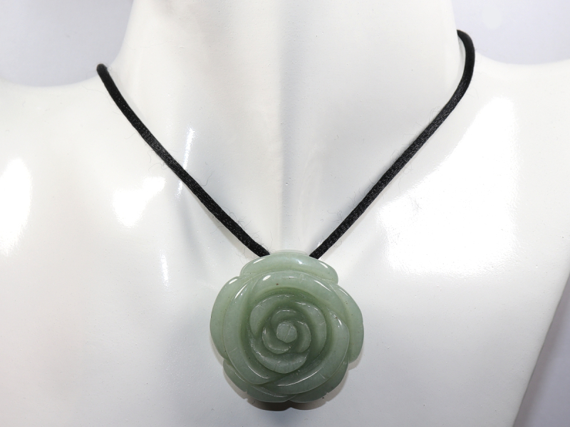 aventurine with cord or silver 925