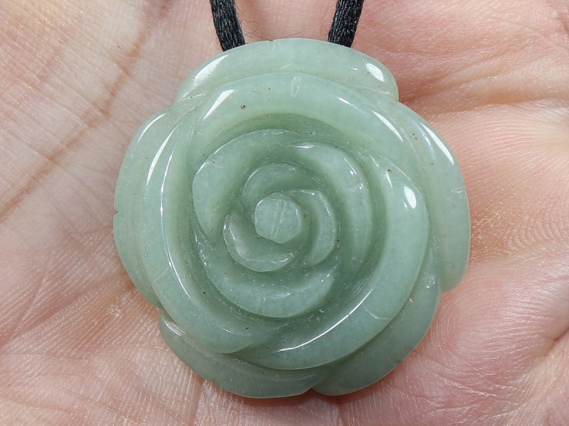 aventurine with cord or silver 925