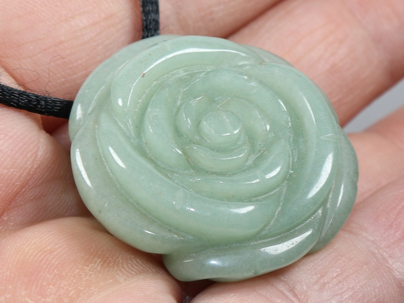 aventurine with cord or silver 925