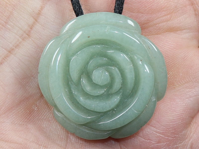 aventurine with cord or silver 925