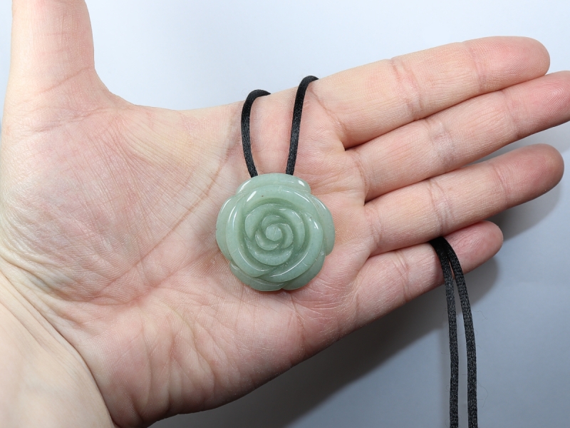 aventurine with cord or silver 925