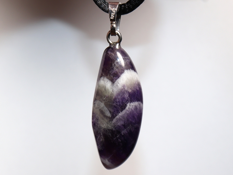 amethyst with cord or silver 925