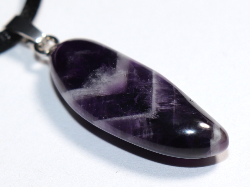 amethyst with cord or silver 925