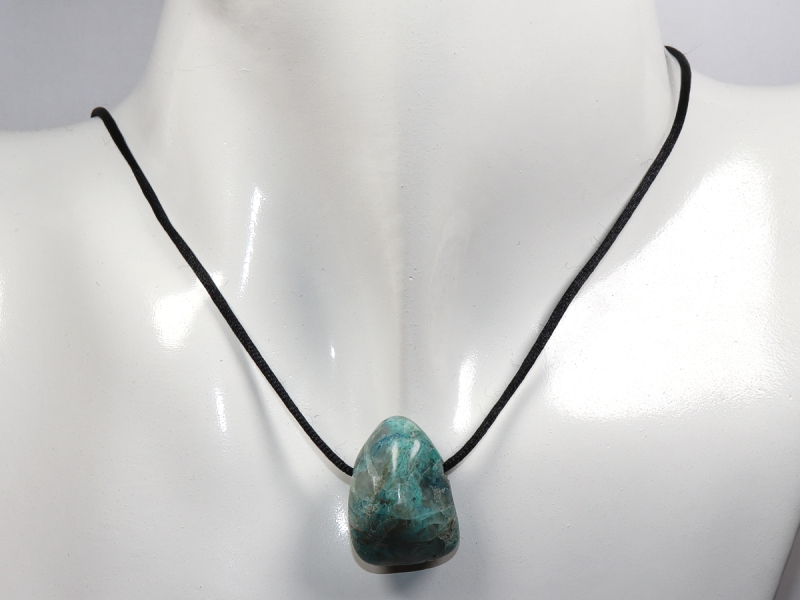 Chrysokoll und Shattuckit in Quarz mit Band oder Silber 925