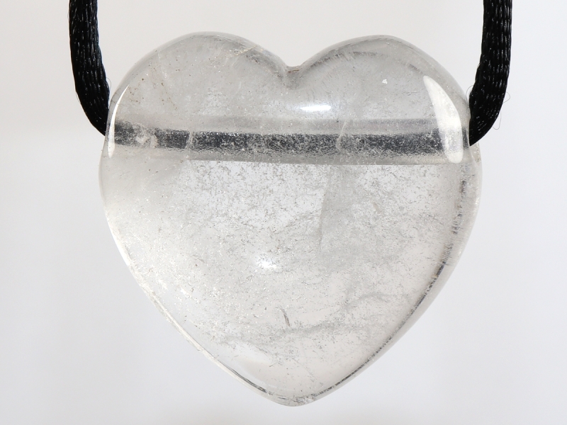 rock crystal with cord or silver 925