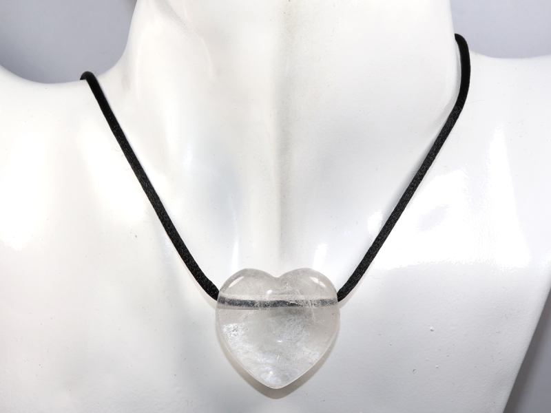 rock crystal with cord or silver 925