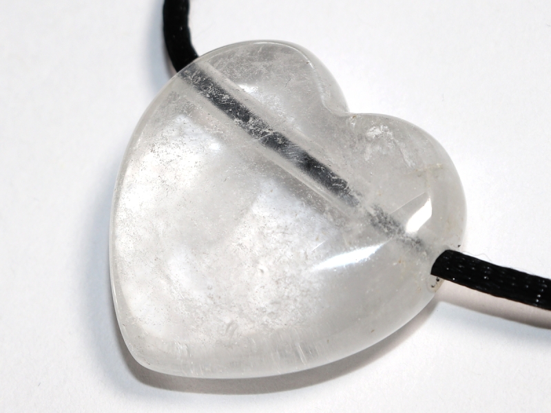 rock crystal with cord or silver 925