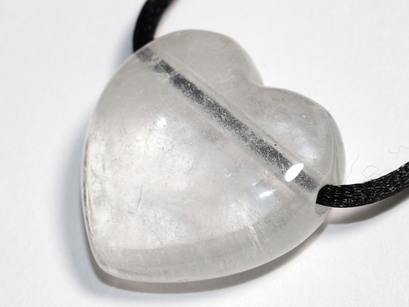rock crystal with cord or silver 925