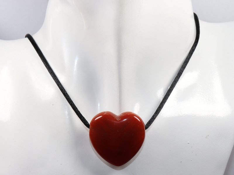 carnelian with cord or silver 925